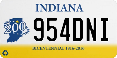 IN license plate 954DNI