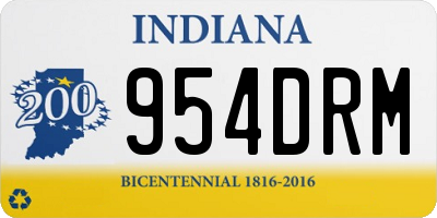 IN license plate 954DRM