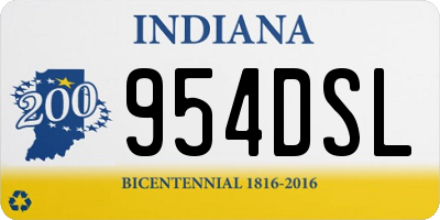 IN license plate 954DSL