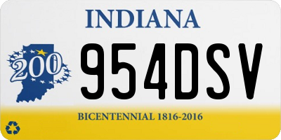 IN license plate 954DSV