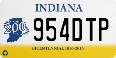 IN license plate 954DTP