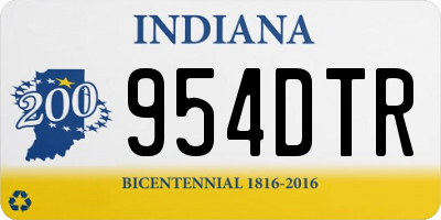 IN license plate 954DTR