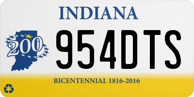 IN license plate 954DTS