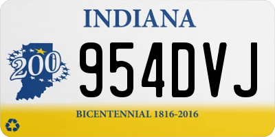 IN license plate 954DVJ