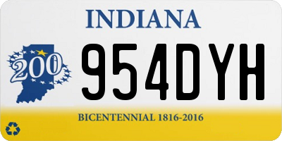 IN license plate 954DYH