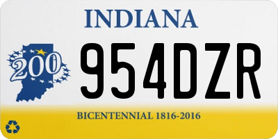 IN license plate 954DZR