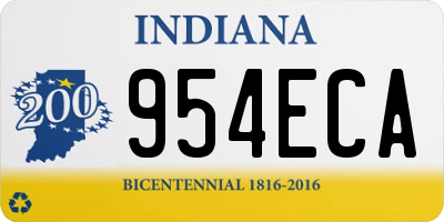 IN license plate 954ECA