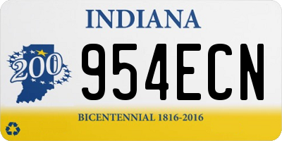 IN license plate 954ECN