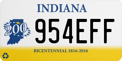 IN license plate 954EFF