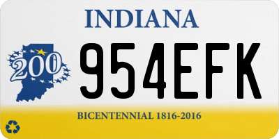 IN license plate 954EFK