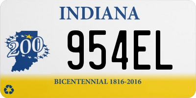 IN license plate 954EL