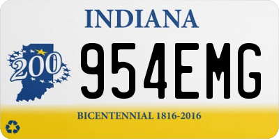 IN license plate 954EMG