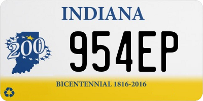 IN license plate 954EP