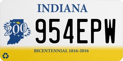 IN license plate 954EPW