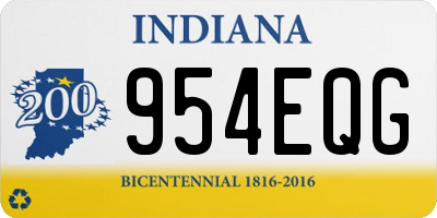 IN license plate 954EQG
