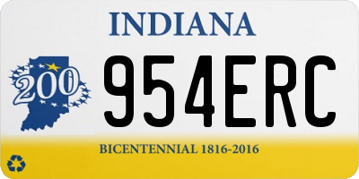 IN license plate 954ERC