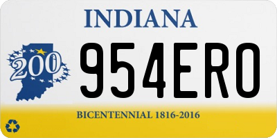 IN license plate 954ERO