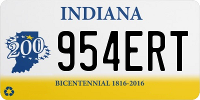 IN license plate 954ERT