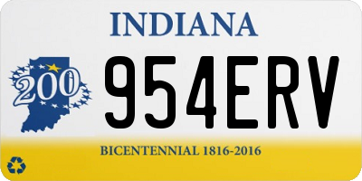 IN license plate 954ERV