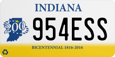 IN license plate 954ESS
