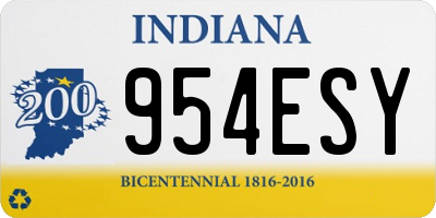 IN license plate 954ESY
