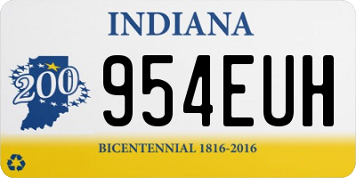 IN license plate 954EUH