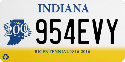 IN license plate 954EVY