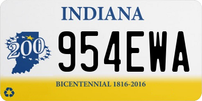 IN license plate 954EWA
