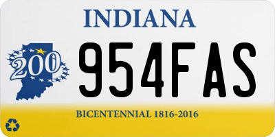 IN license plate 954FAS
