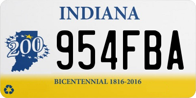 IN license plate 954FBA