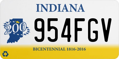 IN license plate 954FGV