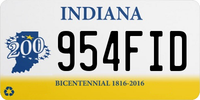 IN license plate 954FID