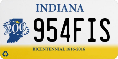 IN license plate 954FIS