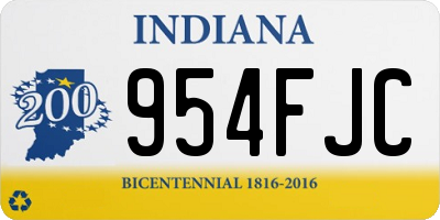 IN license plate 954FJC