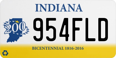 IN license plate 954FLD