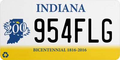IN license plate 954FLG