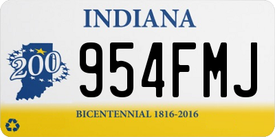 IN license plate 954FMJ