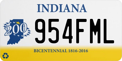 IN license plate 954FML