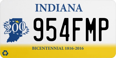 IN license plate 954FMP