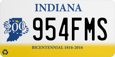 IN license plate 954FMS