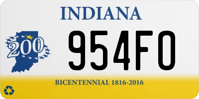IN license plate 954FO