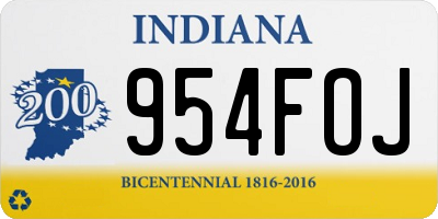 IN license plate 954FOJ