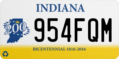 IN license plate 954FQM