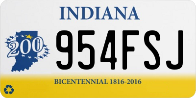 IN license plate 954FSJ
