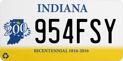 IN license plate 954FSY