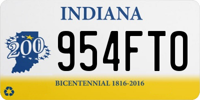 IN license plate 954FTO