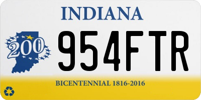 IN license plate 954FTR