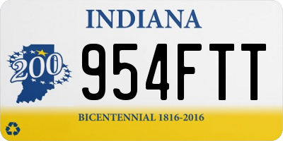 IN license plate 954FTT