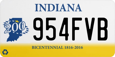 IN license plate 954FVB