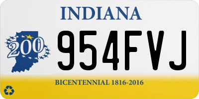 IN license plate 954FVJ